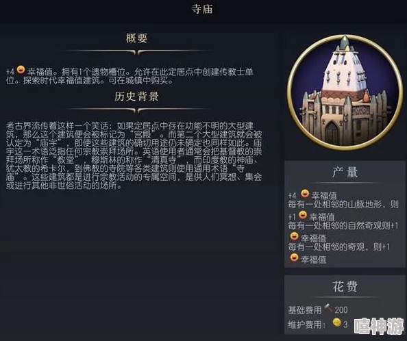 文明6寺庙需要什么科技解锁？